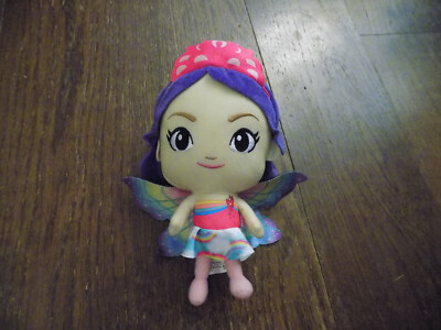Barbie doll Chibi Big Head Butterfly Princess Plush Embroidered Purple Rainbow