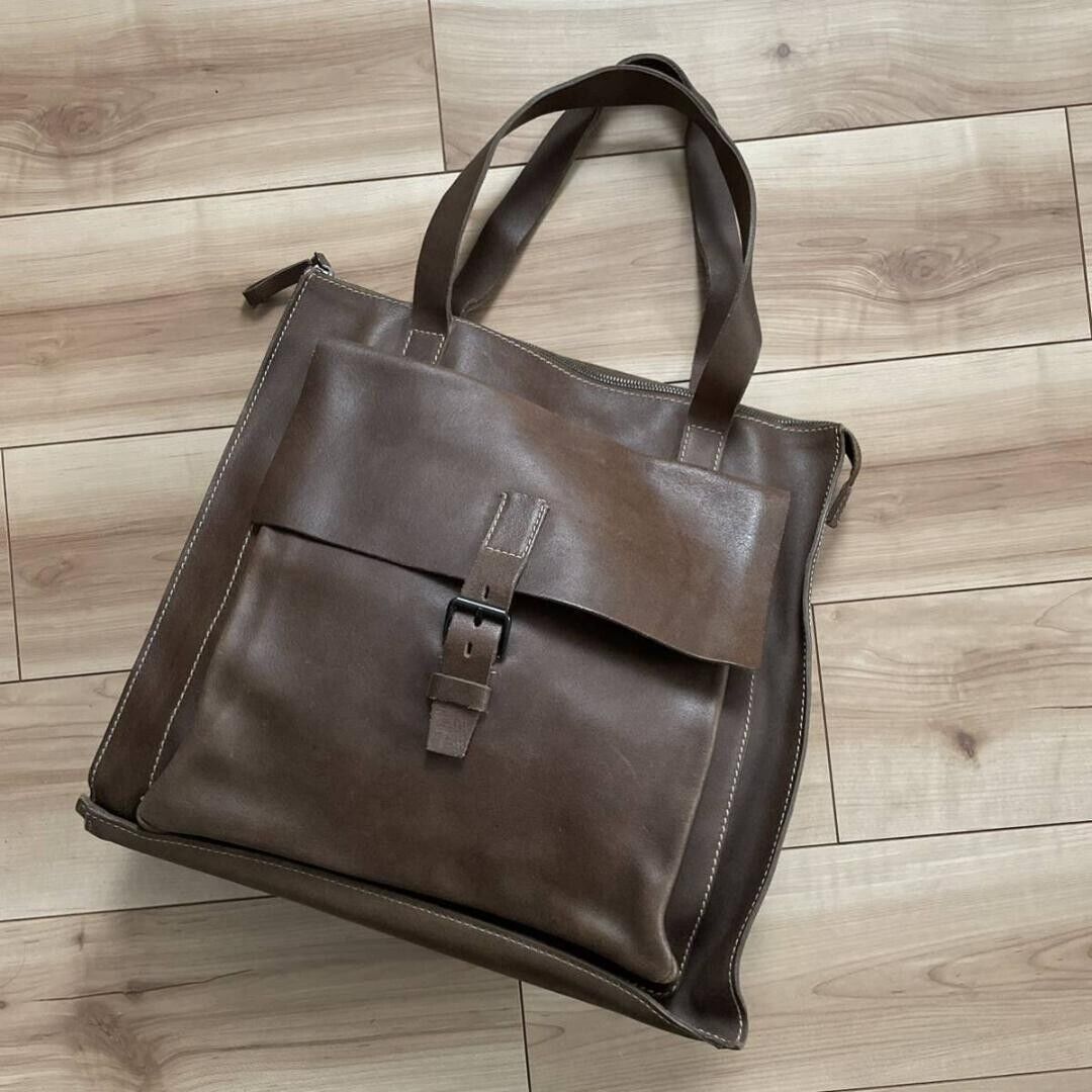 Miu Miu Brown Leather Tote Handbag