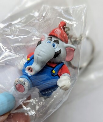 Super Mario Bros Wonder Keychain and stickers- Elephant Mario Nintendo