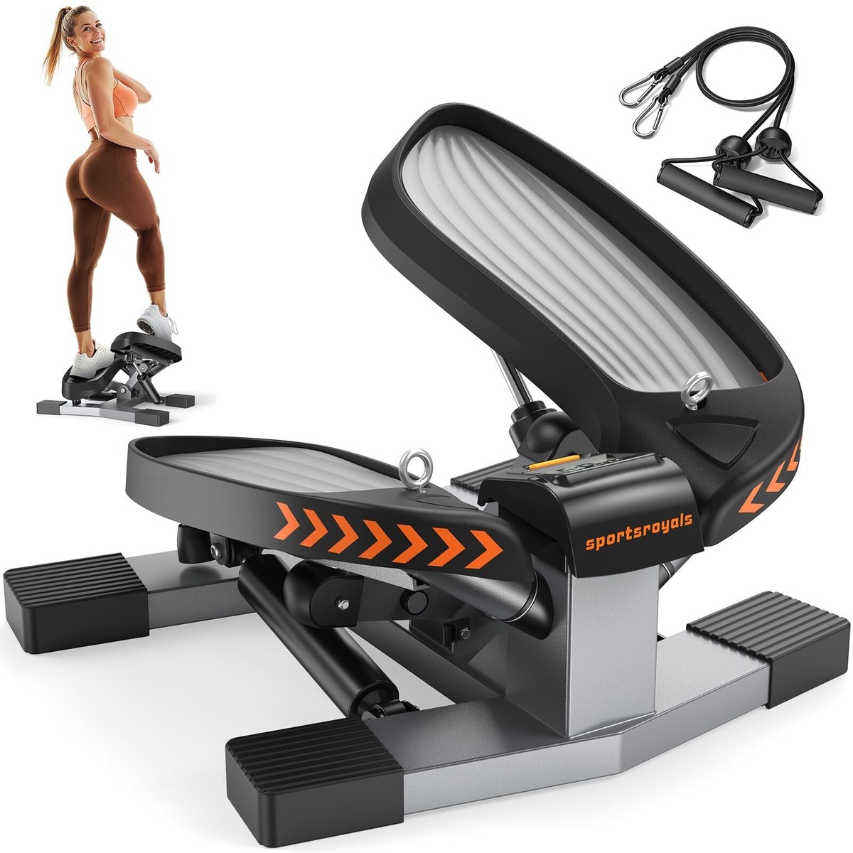 Mini Step Machine With Resistance Band Stair Stepper For Exercise
