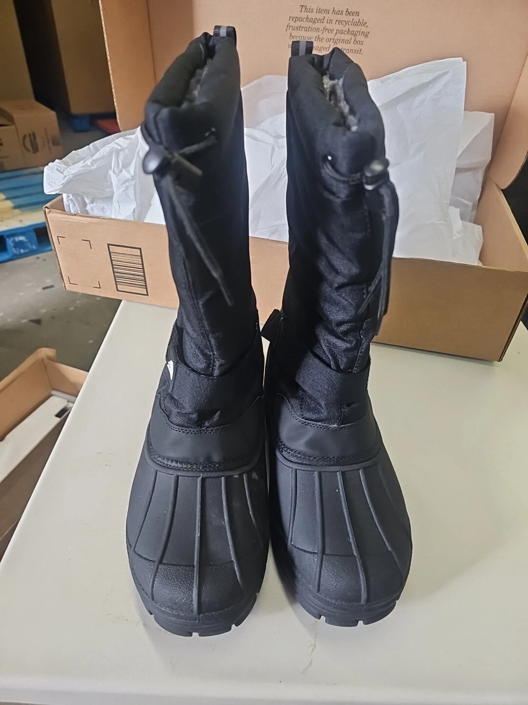 ALEADER THINSULATE WATERPROOF BLACK WINTER SNOW MENS Size 10 Boots