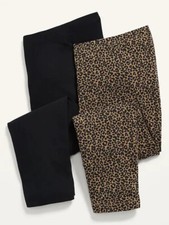 NWT Old Navy 2-Pack Women's High-Rise Cropped Jersey Leggings Pants M L