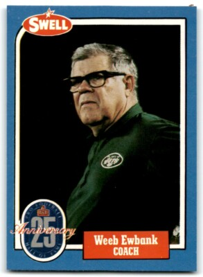 #ad #ad 1988 SWELL GREATS WEEB EWBANK NEW YORK JETS #39 $0.99