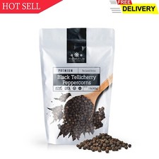 The Spice Lab - Black Tellicherry Peppercorns for Grinder Packed in the USA -...