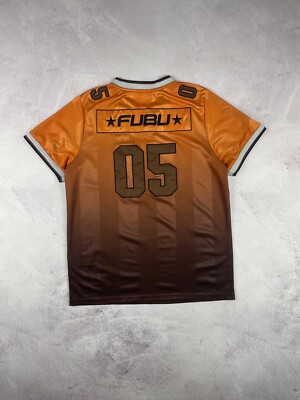 VINTAGE FUBU Jersey Mens size s Football Hip Hop 05 Logo Y2K Retro