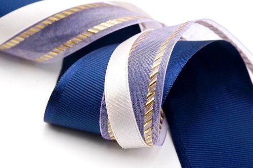1.5" & 3/4" x25YD+ 3/8 "20YD Classy royal Blue & Purple Ribbon - Picture 5 of 5