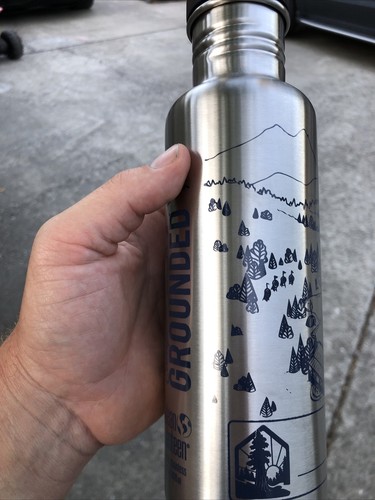 Camp Grounded Klean Kanteen Bottle 27 oz NEW Blue Camp Graphic - Picture 5 of 7