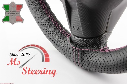 FÜR SCION TC 11-13 PERF LEDERLENKRADBEZUG, BURGUNDER 2 STIT - Bild 6 von 7