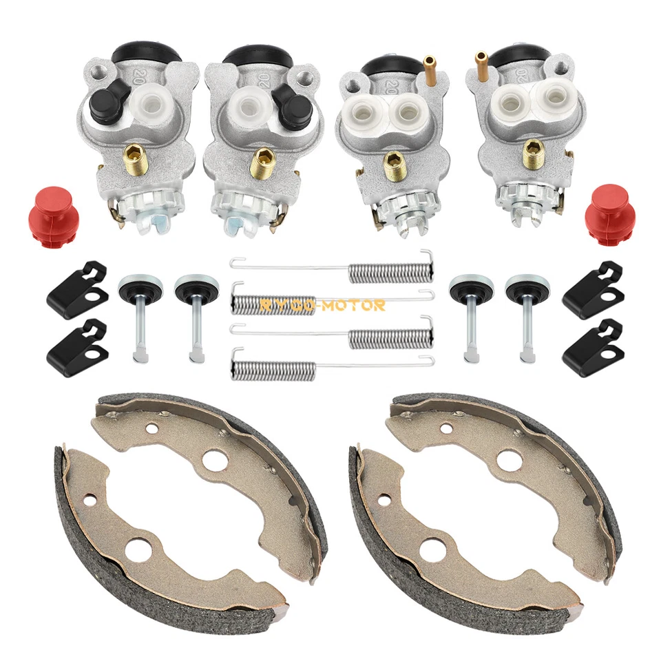 Cilindros de rueda de freno delantero con kit de zapatos para Honda Rancher 350 TRX350 2000-2003 Foto 3 de 4