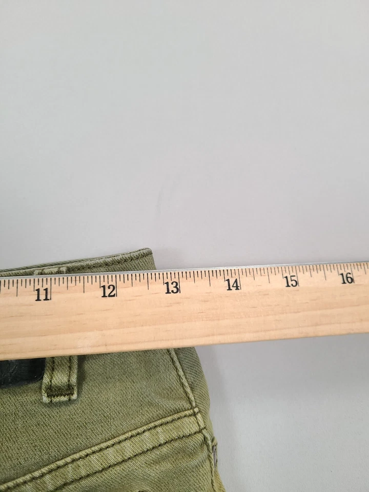 Volcom Shorts Teens 5 Green Denim Rolled Cut Off Casual Stylish Youth Kids - Image 4 of 4