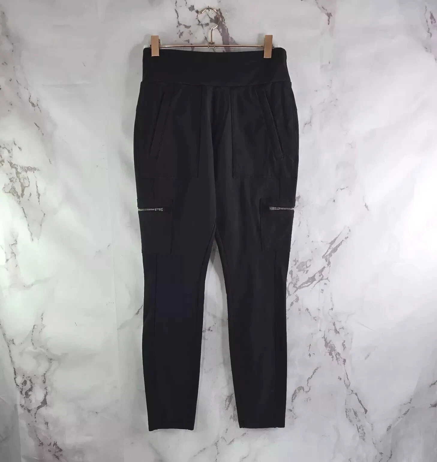 Athleta Jogger Womens 2 XS Black Headlands Hybrid Cargo Trek Pants Climbing Zip