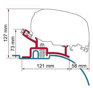 Fiamma F80/F65 Adapter Kit Fiat Ducato < 06/2006 98655-373 - Picture 1 of 1