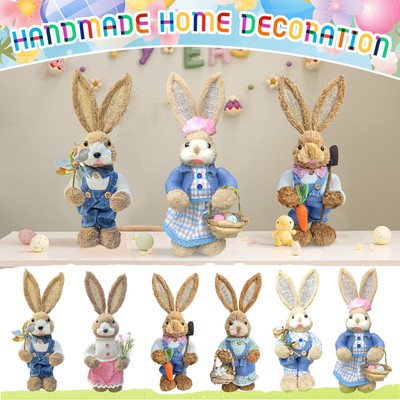 Easter Woven Bunny Ornament Home Shopping Mall Easter Bunny Gardening Decoration