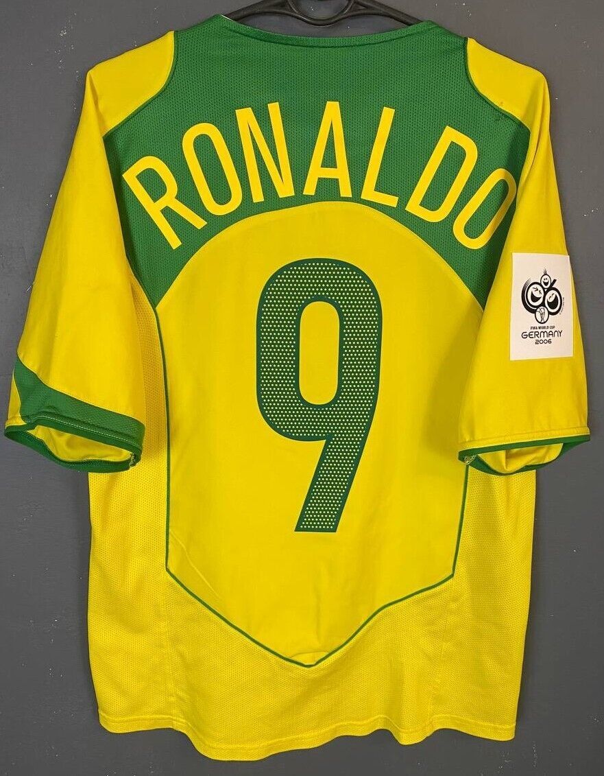 MEN BRAZIL BRASIL NATIONAL 2004/2006 RONALDO FOOTBALL SOCCER SHIRT