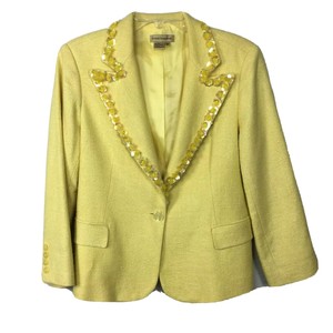 yellow silk blazer
