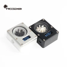 FreezeMod Water Cooling Flow Meter Indicator with Temperature Sensor G 1/4"