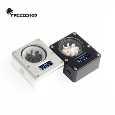 FreezeMod Water Cooling Flow Meter Indicator with Temperature Sensor G 1/4''