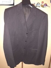 Giacca Blazer Uomo Oviesse Gessata Grigio , Taglia 54 Lana