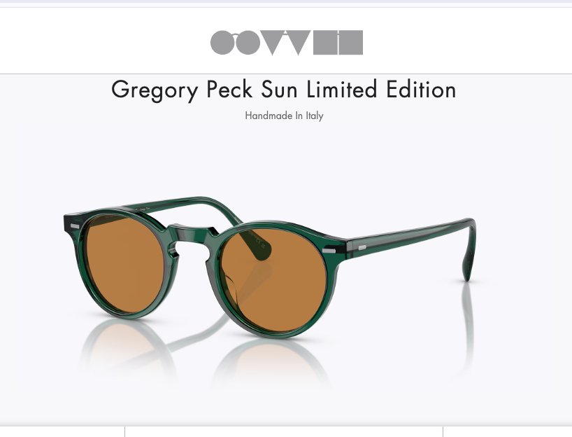 Oliver Peoples Gregory Peck 47mm Sun Limited Edition i Dark Teal