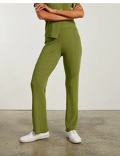Everlane Pants Womens Medium Green Pull On Ribbed Flare  Elastic Waist Stretch