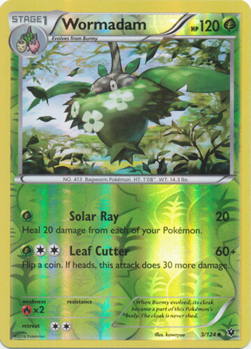 1x Wormadam - 3/124 - Uncommon - Reverse Holo XY Fates Collide Pokemon Near Mint