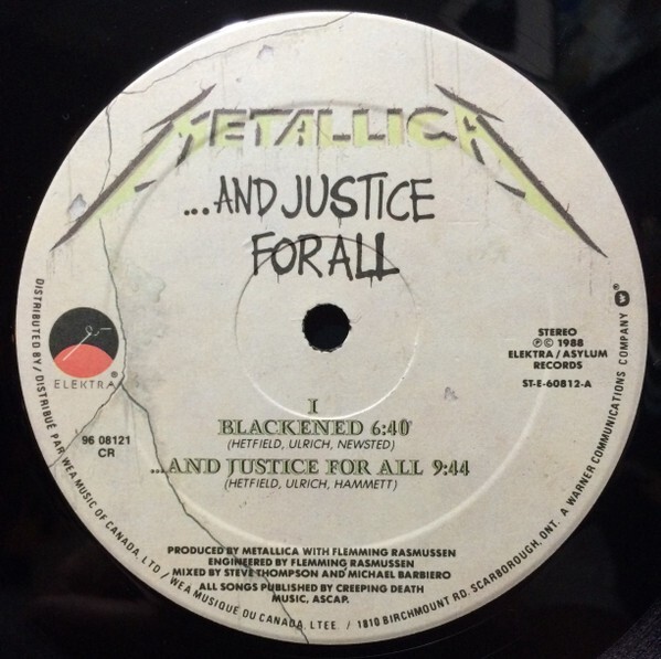 And Justice for All [LP] by Metallica (Vinyl, Sep-1988