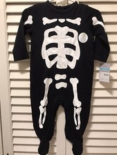 Halloween Infant Baby Skeleton Costume Sleeper Glow in Dark Sleep and Play 6M
