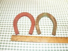 Vintage Pair of AUBURN RUBBER TOYS "Davy Crockett" Horseshoes