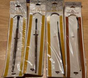 Set Of (4) New In Pack Skylight Studio Camel Hair & Ox Hair Paint Brushes 