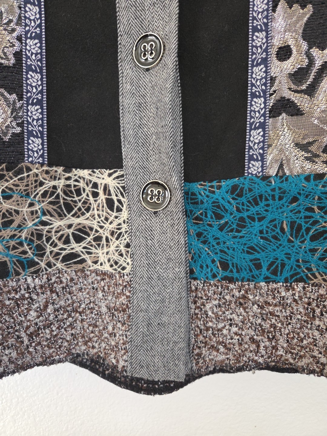 Dor Dor Couture Jacket Womens Patchwork Brocade F… - image 7