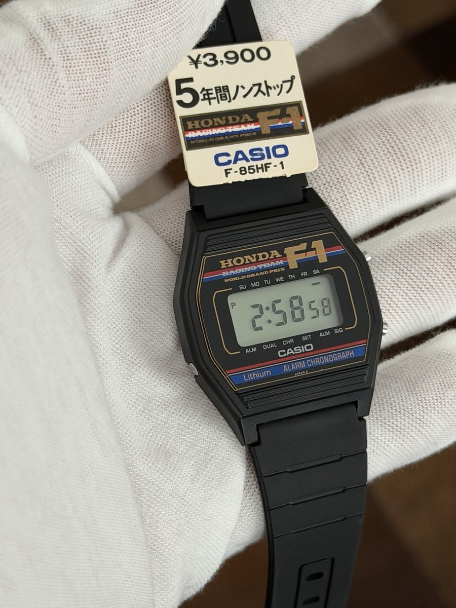 NOS Rare Casio Honda F1 Racing Team F-85 Men's Digital Sports