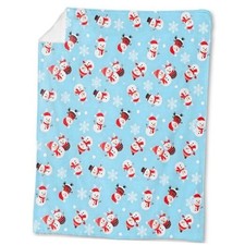 Cute Snowman Christmas Decorative Throw Blanket, Snowflake 50x60in Christmas 05