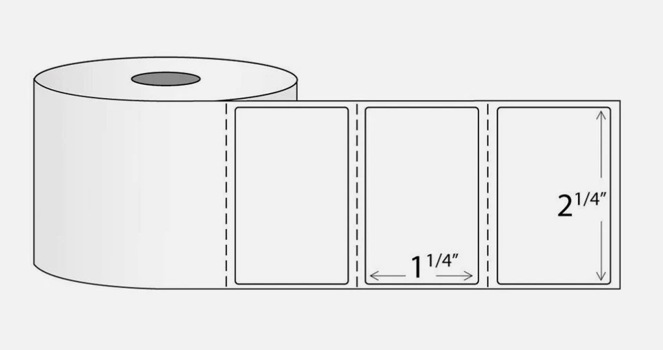 BRAND New, lot/2 rolls, Uline S-6801 2.25"x1.25" thermal labels 1000 per roll - Image 4 of 4