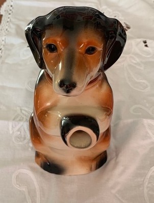 Oma's alte Dackel-Kanne Hund Keramik Markung W-Germany  77010-21 1950/1960 retro