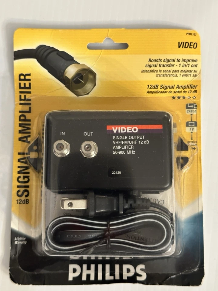 Eagle 12 dB Signal Amplifier VHF Antenna HDTV CATV Video Single Output Amp - Image 3 of 3