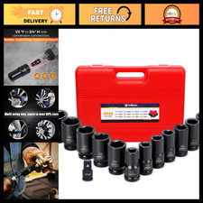13-piece Metric Deep Impact Socket Set 34 Drive 6-point 17-41mm Sizes 13-piece Metric Deep Impact Socket Set 34 Drive 6-point 17-41mm Sizes