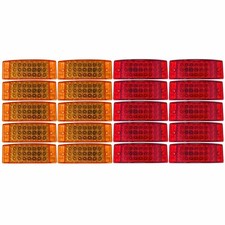 6 21 Led Sealed Side Marker Clearance Light Trailer Truck - 10 Red 10 Amber