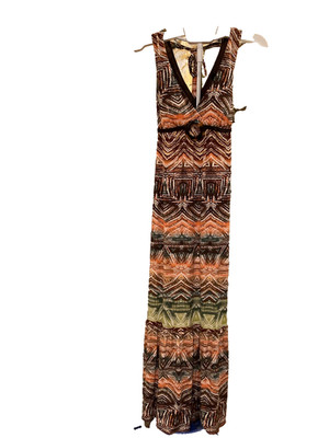 BCX Dress Maxi Small Sweetheart V-Neckline Boho Beach Stretch Sleeveless