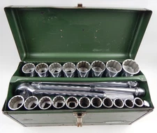 SK Tools 3/4" Drive 12-Point 24 Piece SAE Socket Set w/ Box 7/8" to 2-1/8" VGUC