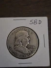1958 D Franklin Half Dollar 90% Silver