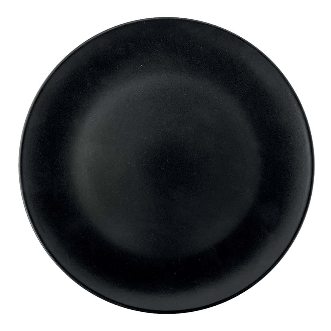 Assiette Plate Monaco Noir Mat 20 Cm Porcelaine - Morini - Restaurant