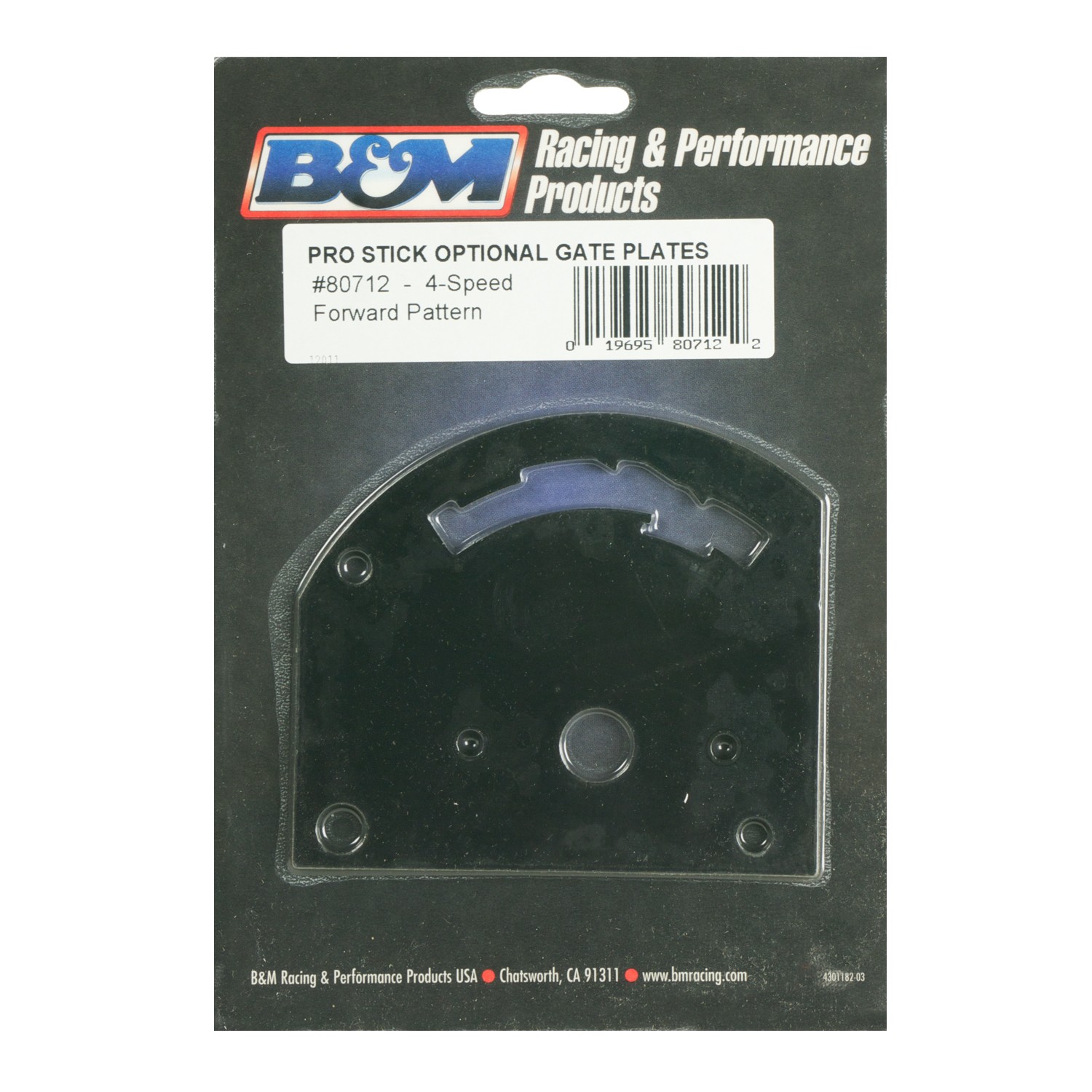 B&M 80712 Shifter Gate Plate - 4-speed Forward Pattern