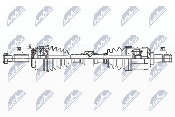 NEU - NTY NPW-MS-049 Antriebswelle FüR Mitsubishi-image