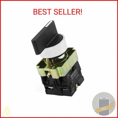uxcell a14090200ux0565 ZB2-BE101 SPDT 2NO 4 Terminal 3-Position Rotary Selector
