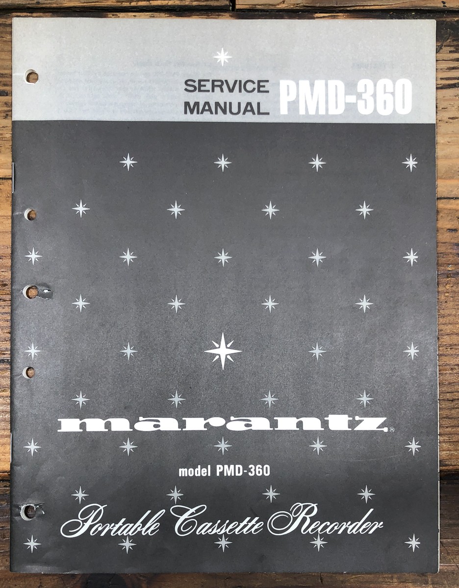 Marantz PMD-360 Cassette Service Manual *Original*