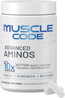 Muscle Code Essential Amino Acid Capsules   Muscle Synthesis & Repair & Strength