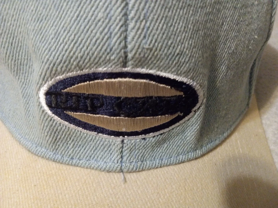 Vintage Rip Curl Hat Snapback Cap Mens Beige Denim Surfing USA  - Image 2 of 4