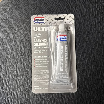 3.35oz Cyclo Ultraweld Grey Silicone Gasket Maker Adhesive & Sealant C959 New