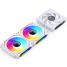 3 IN 1 ARGB PC Case Fan 120mm 4PIN PWM Temperature Control CPU Cooling Fan