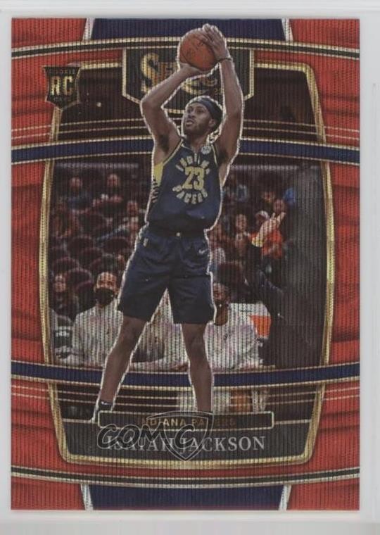 2021-22 Panini Select Concourse Red Wave Prizm Isaiah Jackson #55 1c9a